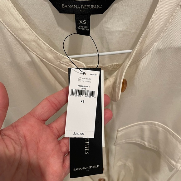 NWT Elegant Cream Button-Down Dress - Picture 2 of 4